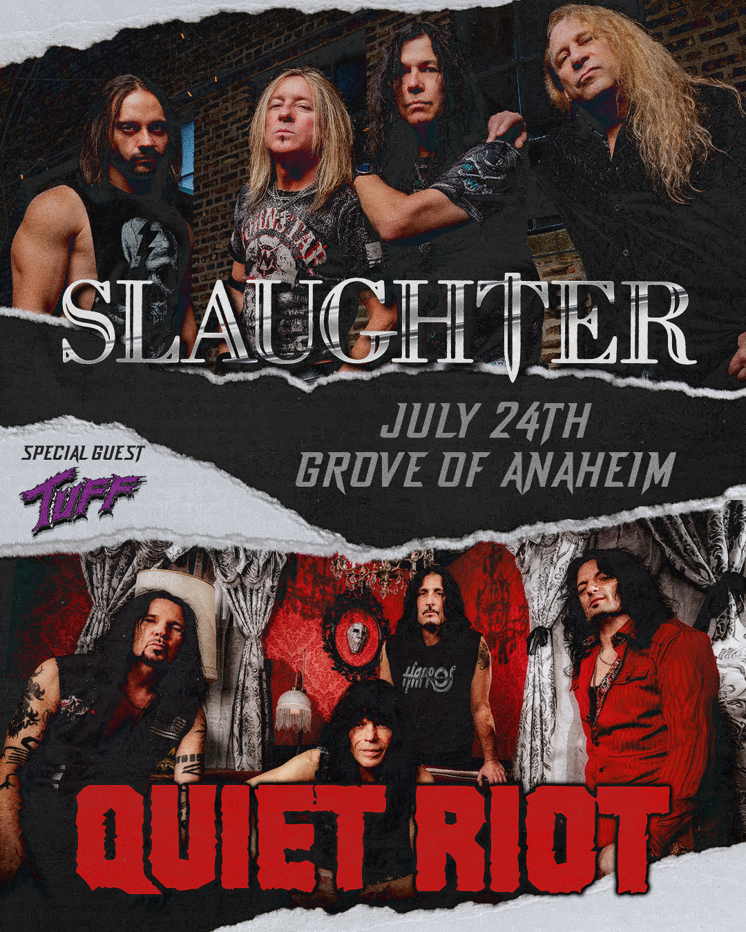 Slaughter and Quiet Riot on July 24th at Grove of Anaheim