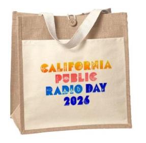 California Public Radio Day 2026 Tote Bag